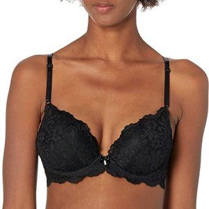 Gorgeous Women's Black Lace Push-up Bra, 36B